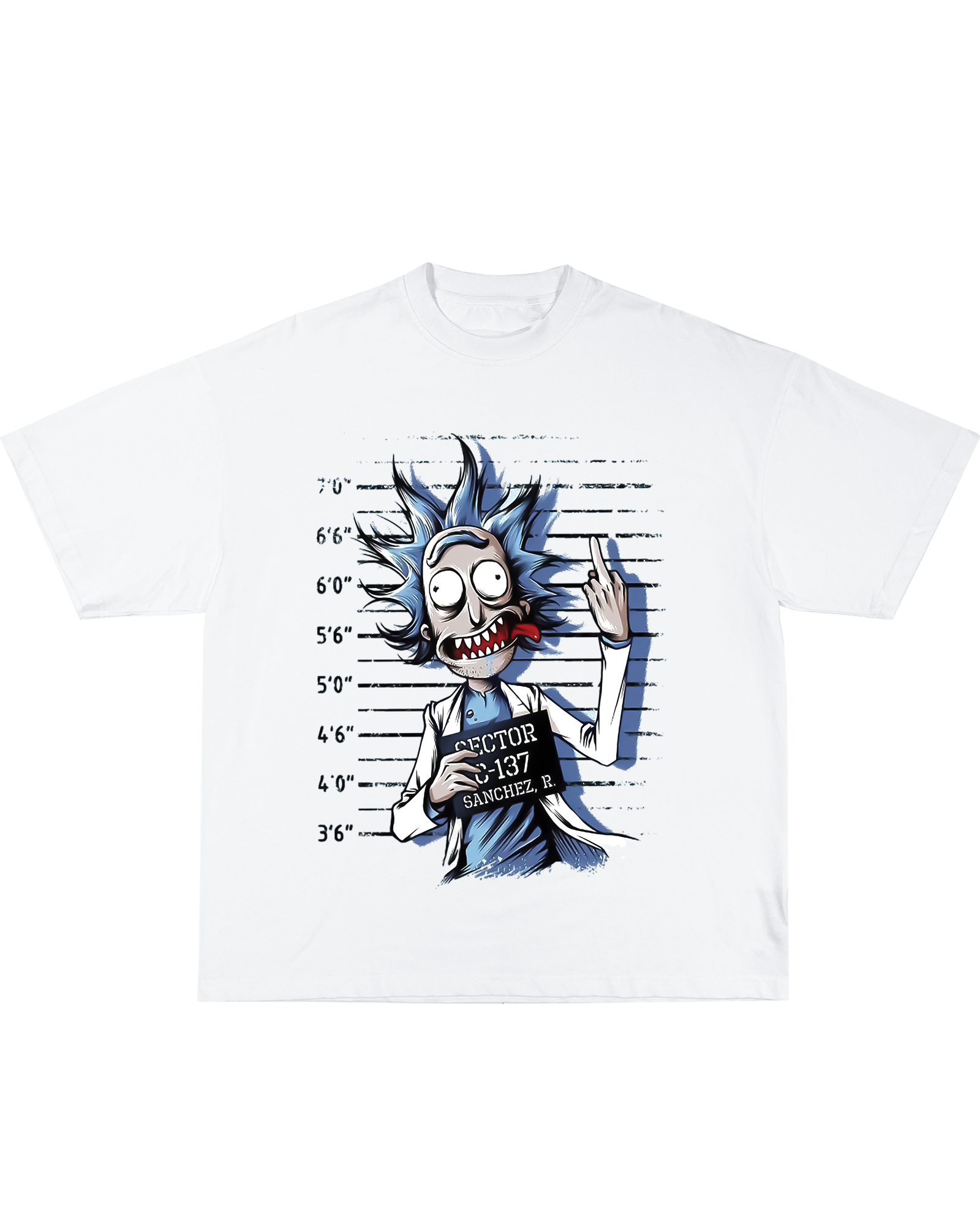 Rick and Morty Mugshot Oversize T-Shirt