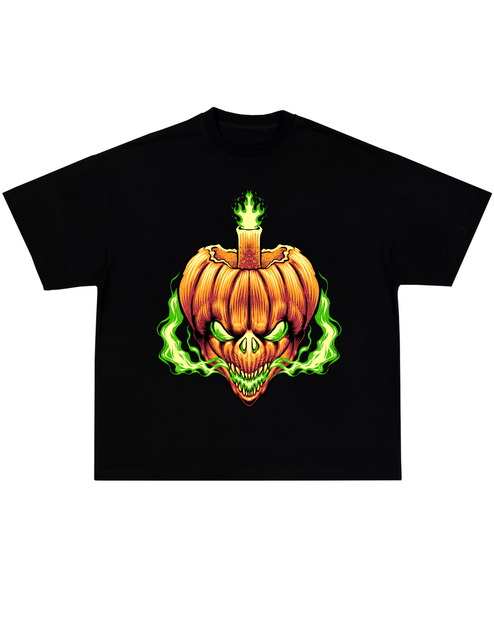 Halloween Pumpkin With A Flame OVERSIZE T-Shirt