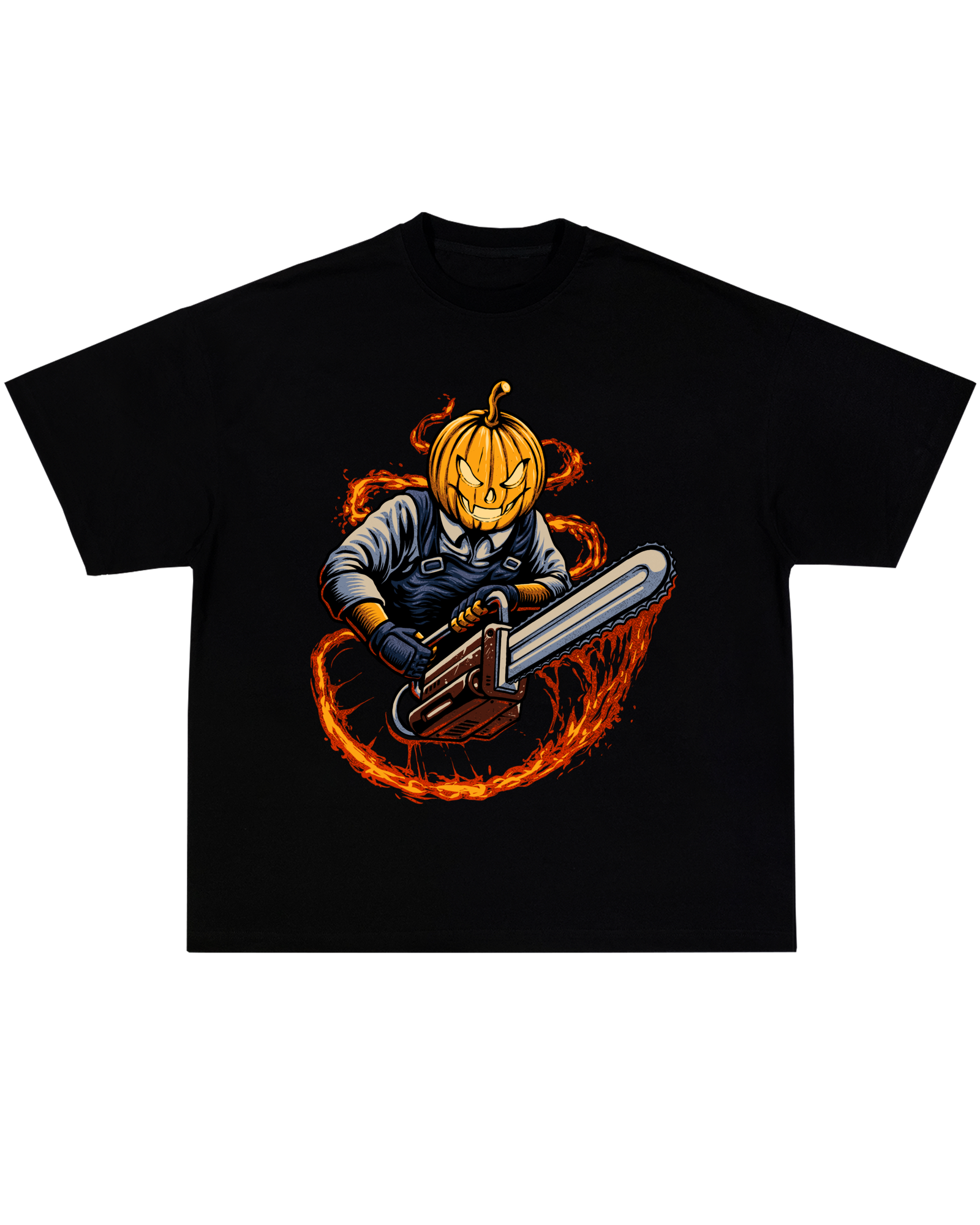 Halloween Pumpkin with Chainsaw OVERSIZE T-Shirt